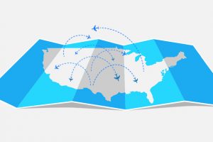 Route Map Hubs Airlines Across America Hub-and-Spoke