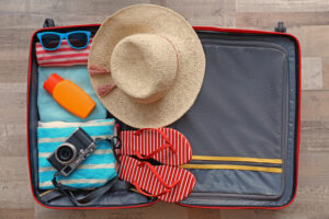 travel beach summer sunscreen floppy hat sunnies