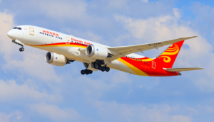 Hainan Airlines aircraft in flights