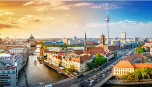 berlin germany city center panoramic view