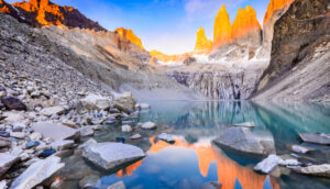 Laguna Torres in Torres del Paine, Chile Patagonia South America