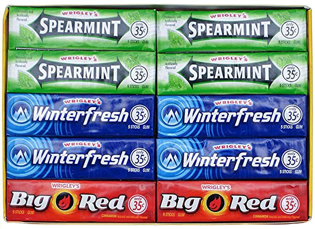 Several packages of gum