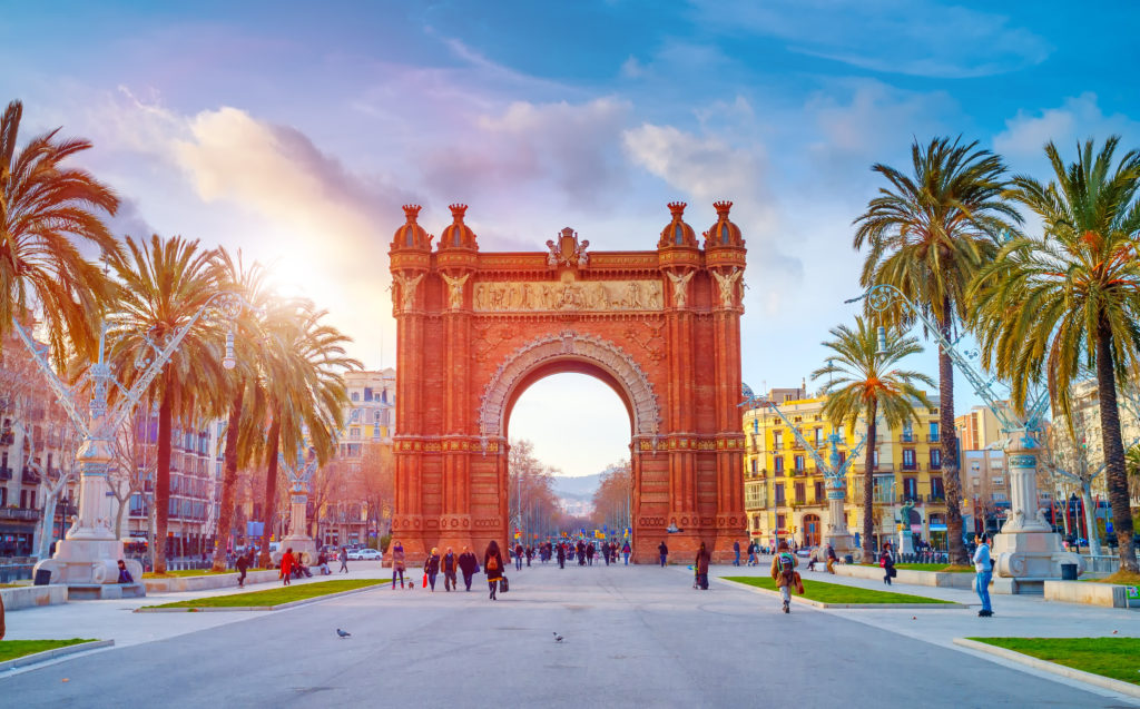 Triumphal Arch in Barcelona, Spain