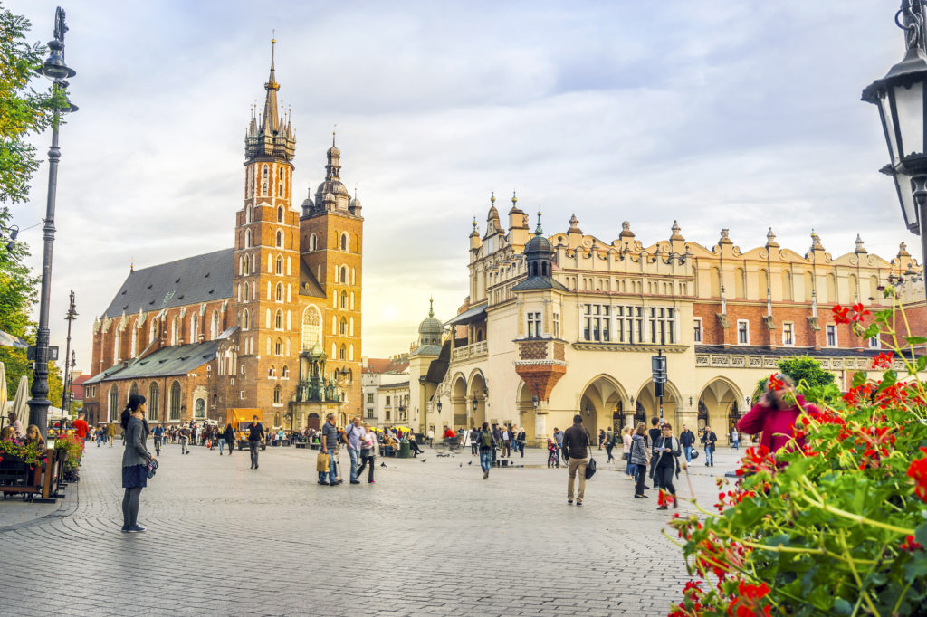 Market Square in Krakow, Poland