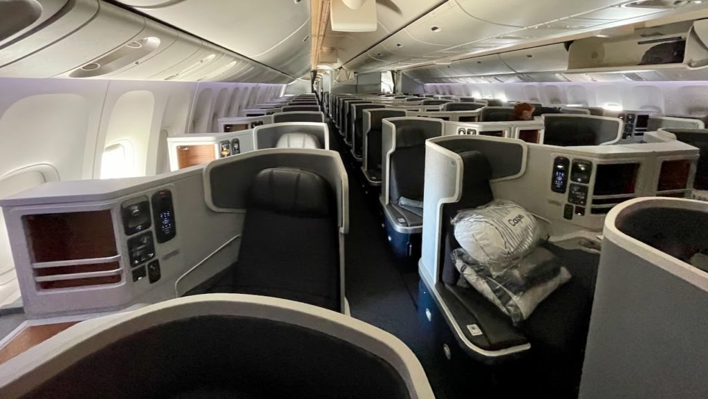 American Airlines business class cabin