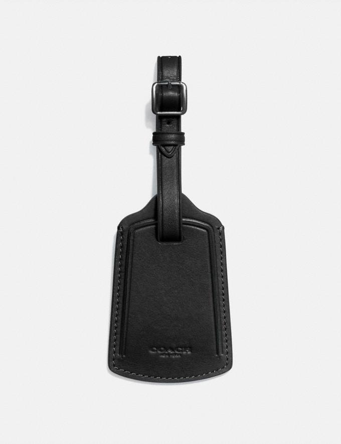 Black luggage tag from Coach