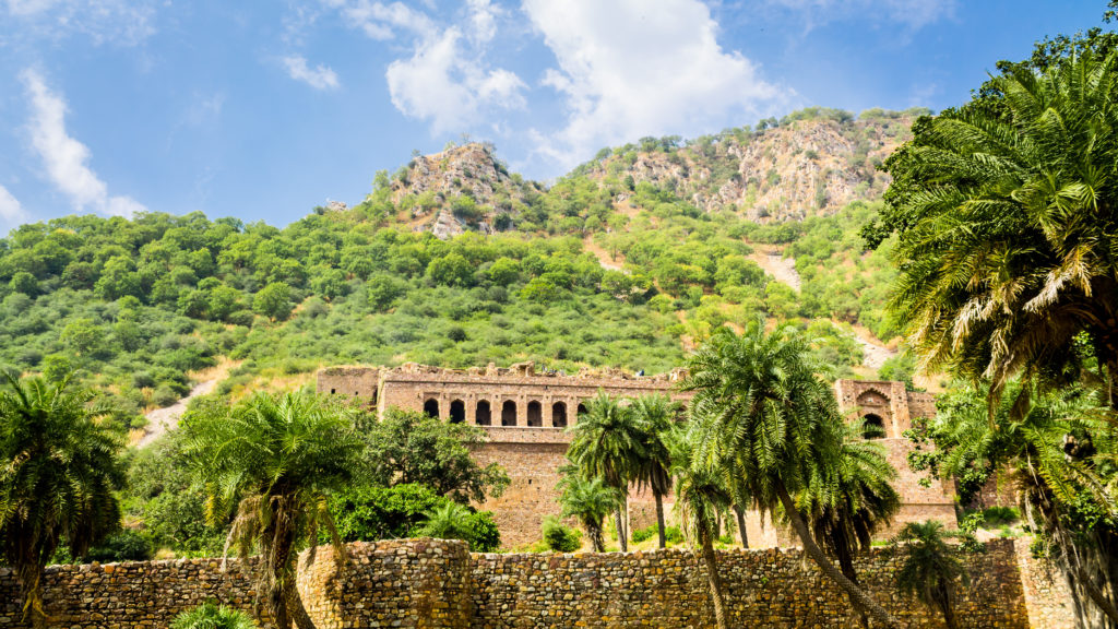 17th century fort ruins at Bhangarh, India