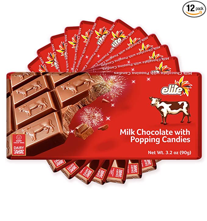 Elite Premium Milk Chocolate Bar With Popping Candies
