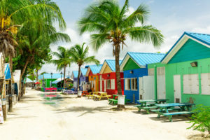 Colorful houses on Barbados