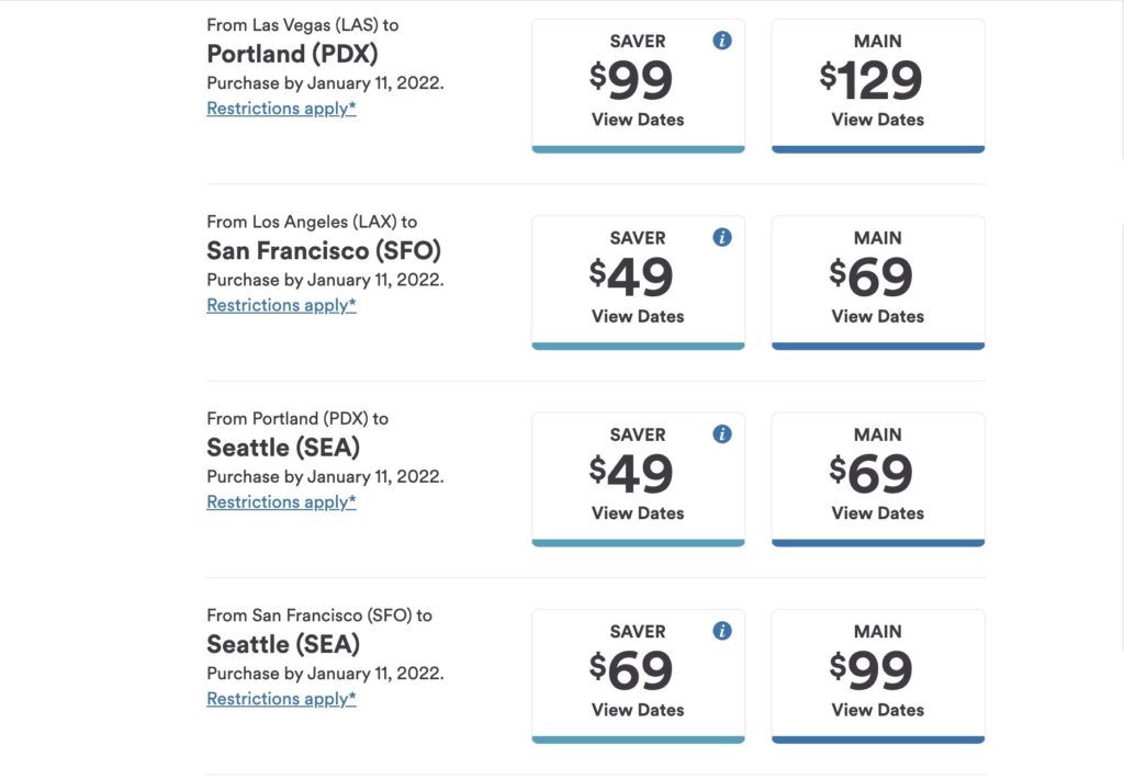 Alaska Airlines Sale Fares