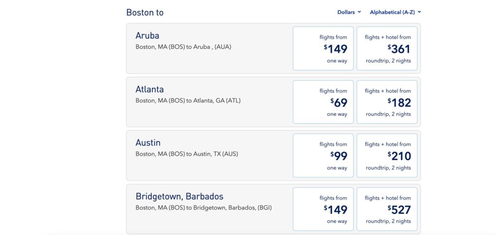 JetBlue Big Winter Sale Fares